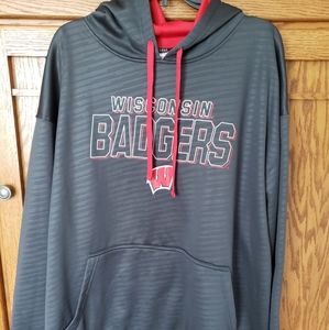 Men's Wisconsin Badgers Gray Hooded Russell Sweatshirt Sz. 2XL